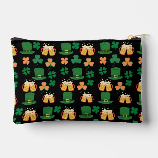 Saint patrick's day celtic, irish funny pattern zubehörtasche (Rückseite)