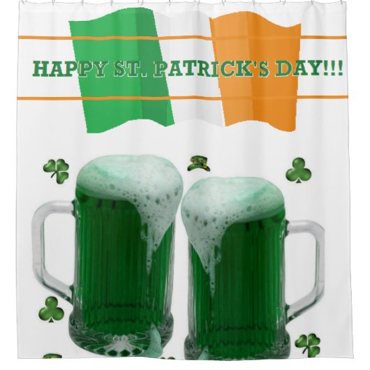Saint Patrick's Day Duschvorhang Bier (Vorderseite)
