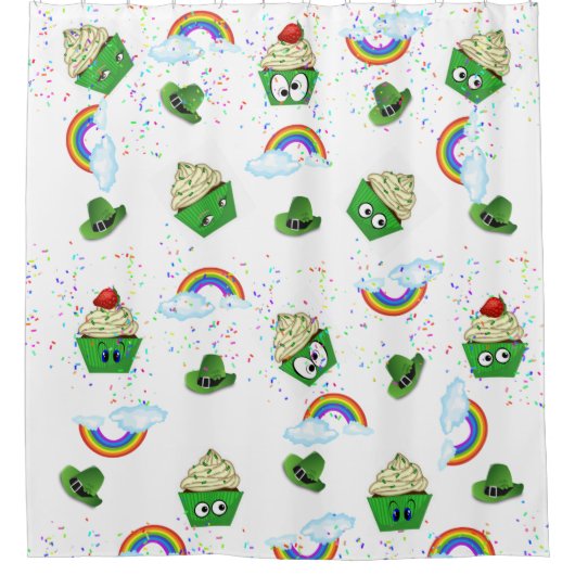 Saint Patrick's Day Duschvorhang Cupcakes (Vorderseite)