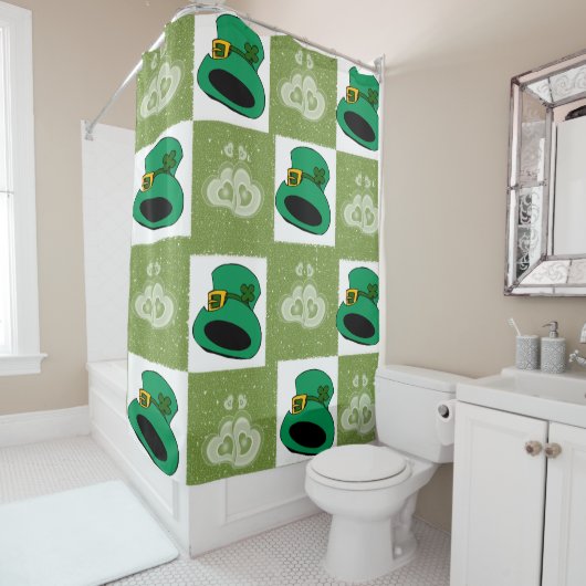 Saint Patrick's Day Duschvorhang Hats Herz (Beispiel)