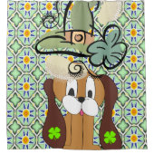 Saint Patrick's Day Duschvorhang Hund (Vorderseite)