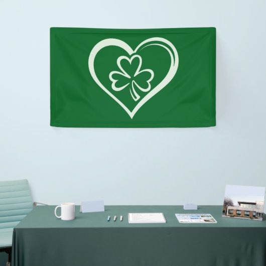 Saint Patrick's Day Funny Kleeblatt Herz Irish Banner (Messeveranstaltung)