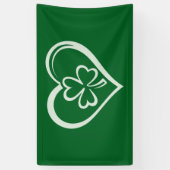 Saint Patrick's Day Funny Kleeblatt Herz Irish Banner (Vertikal)