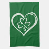 Saint Patrick's Day Funny Kleeblatt Herz Irish Geschirrtuch (Vertikal)