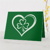 Saint Patrick's Day Funny Kleeblatt Herz Irish Karte (Gelbe Blume)