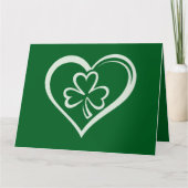 Saint Patrick's Day Funny Kleeblatt Herz Irish Karte (Vorderseite)