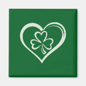 Saint Patrick's Day Funny Kleeblatt Herz Irish Magnet (Vorne)