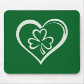 Saint Patrick's Day Funny Kleeblatt Herz Irish Mousepad (Vorne)
