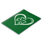 Saint Patrick's Day Funny Kleeblatt Herz Irish Notizblock (Linke Seite)