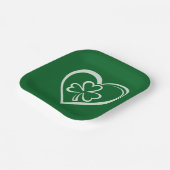 Saint Patrick's Day Funny Kleeblatt Herz Irish Pappteller (Gewinkelt)