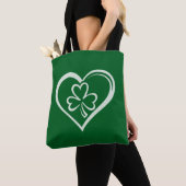 Saint Patrick's Day Funny Kleeblatt Herz Irish Tasche (Von Nahem)