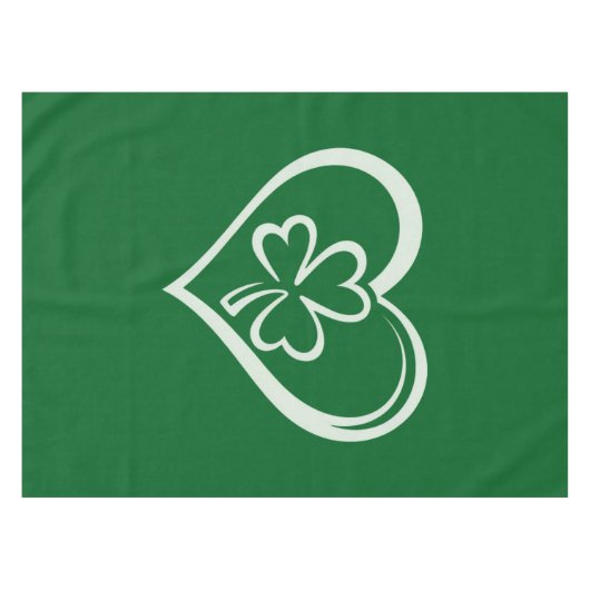 Saint Patrick's Day Funny Kleeblatt Herz Irish Tischdecke (Vorderseite (Horizontal))