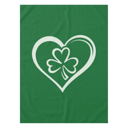 Saint Patrick's Day Funny Kleeblatt Herz Irish Tischdecke (Vorderseite)