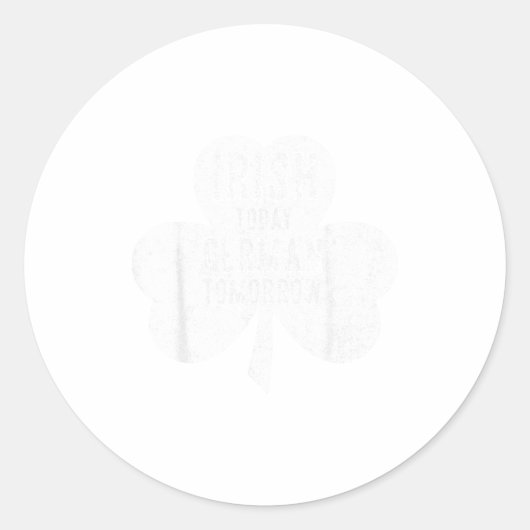 Saint Patricks Day Gift Irioday German Tomorrow Runder Aufkleber (Vorderseite)