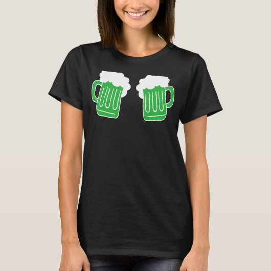 Saint Patrick's Day Graphic Beer Drinking Green T-Shirt (Vorderseite)