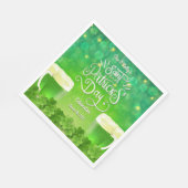 Saint Patrick's Day Green Beer Party Serviette (Ecke)