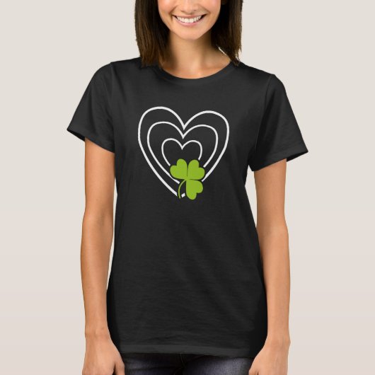 Saint Patrick's Day Green Heart Lucky Charm Paddy' T-Shirt (Vorderseite)