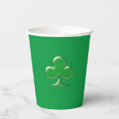 Saint Patrick's Day Green Irish Clover Kleeblatt Pappbecher (Rückseite)