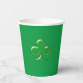 Saint Patrick's Day Green Irish Clover Kleeblatt Pappbecher (Vorderseite)