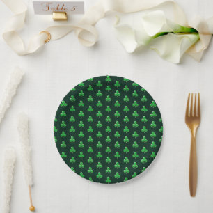Saint Patrick's Day Green Irish Klee Kleeblatt Pappteller