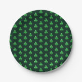 Saint Patrick's Day Green Irish Klee Kleeblatt Pappteller (Vorderseite)