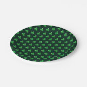 Saint Patrick's Day Green Irish Klee Kleeblatt Pappteller (Schrägansicht)