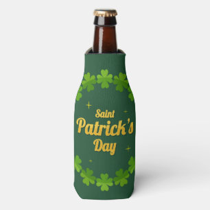 Saint Patrick's Day Green Kleeblatt Personalisiert Flaschenkühler