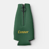 Saint Patrick's Day Green Kleeblatt Personalisiert Flaschenkühler (Rückseite)