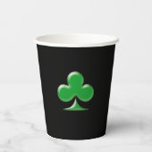 Saint Patrick's Day grünes schwarzes Kleeblatt Kle Pappbecher (Rückseite)