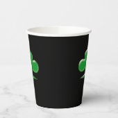 Saint Patrick's Day grünes schwarzes Kleeblatt Kle Pappbecher (Links)