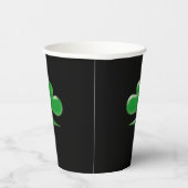 Saint Patrick's Day grünes schwarzes Kleeblatt Kle Pappbecher (Rechts)