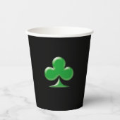 Saint Patrick's Day grünes schwarzes Kleeblatt Kle Pappbecher (Vorderseite)