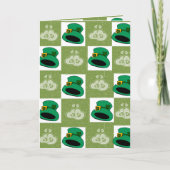 Saint Patrick's Day Grußkarte hat Herz Karte (Vorderseite)