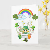 Saint Patrick's Day Grußkarte Regenbogen Karte (Gelbe Blume)