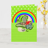 Saint Patrick's Day Grußkarte Regenbogen Karte (Gelbe Blume)
