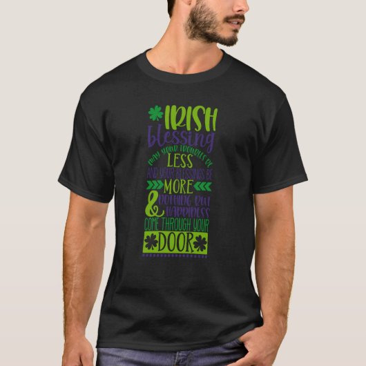 Saint Patrick's Day Irish Blessing Lucky Charm Pad T-Shirt (Vorderseite)