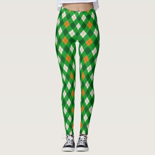  Saint Patrick's Day Irish colored argyle Leggings (Vorderseite)