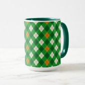 Saint Patrick's Day Irish colored argyle Tasse (VorderseiteRechts)