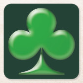 Saint Patrick's Day Irish DarkGreen Kleeblatt Rechteckiger Pappuntersetzer (Vorderseite)