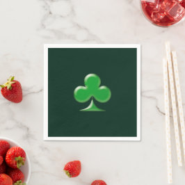 Saint Patrick's Day Irish DarkGreen Kleeblatt Serviette