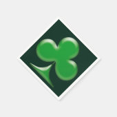Saint Patrick's Day Irish DarkGreen Kleeblatt Serviette (Ecke)
