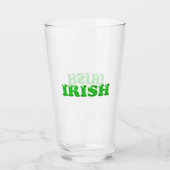 Saint Patrick's Day Irish Green Briefe Clear Beer Glas (Vorderseite)