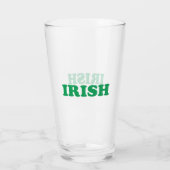 Saint Patrick's Day Irish Green Briefe Clear Beer Glas (Rückseite)