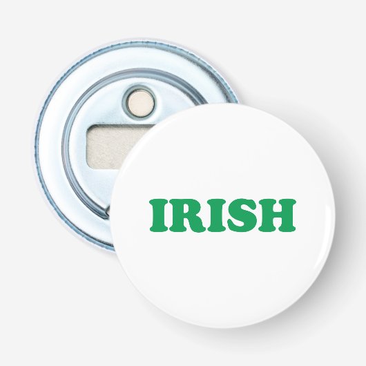 Saint Patrick's Day Irish Green Buchstaben weiß Flaschenöffner (Vorderseite)