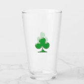 Saint Patrick's Day Irish Green Clover Symbol Beer Glas (Rückseite)