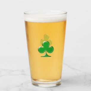 Saint Patrick's Day Irish Green Clover Symbol Beer Glas