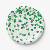 Saint Patrick's Day Irish Green Kleeblatt Clovers Pappteller (Vorderseite)