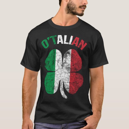 Saint Patricks Day Irish Italian O'talian Shamrock T-Shirt (Vorderseite)