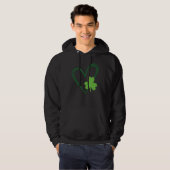 Saint Patrick's Day Irish Kleeblatt Herz für Männe Hoodie (Vorne ganz)