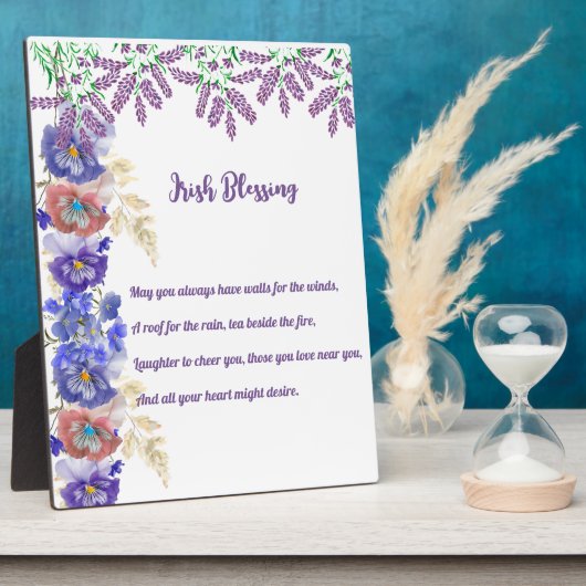 Saint Patrick's Day Irish Sessing Floral Collage Fotoplatte (Seite)